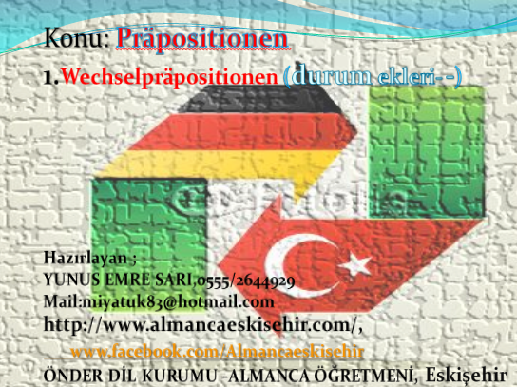 Almanca Ekler (Präpositionen)