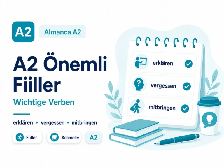 A2 önemli fiiller / Wichtige Verben: erklären, vergessen, mitbringen (A2)