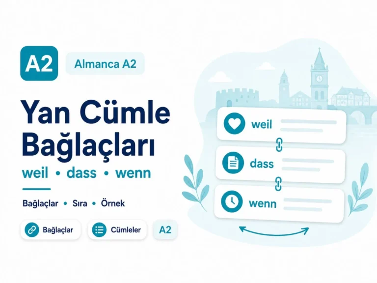 Almanca yan cümle bağlaçları / Konjunktionen: weil, dass, wenn (A2)