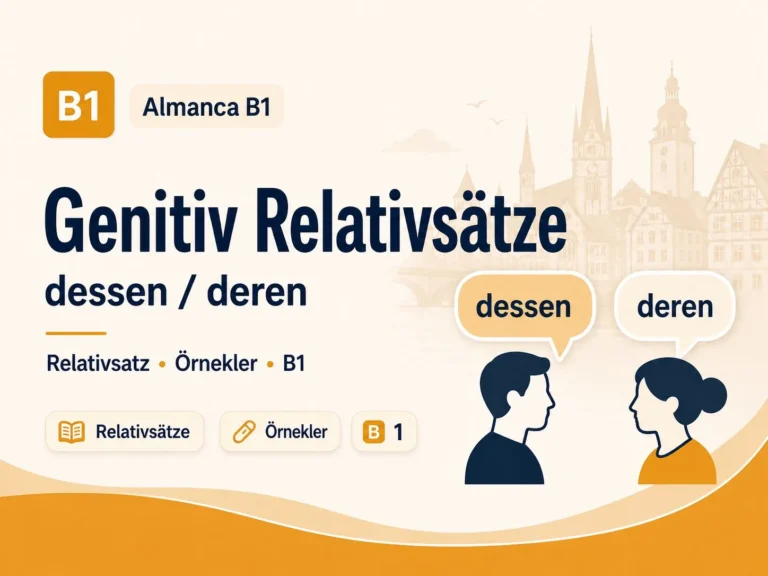 Genitiv Relativsätze — dessen ve deren / Almanca genitif ilgi cümleleri (B1)