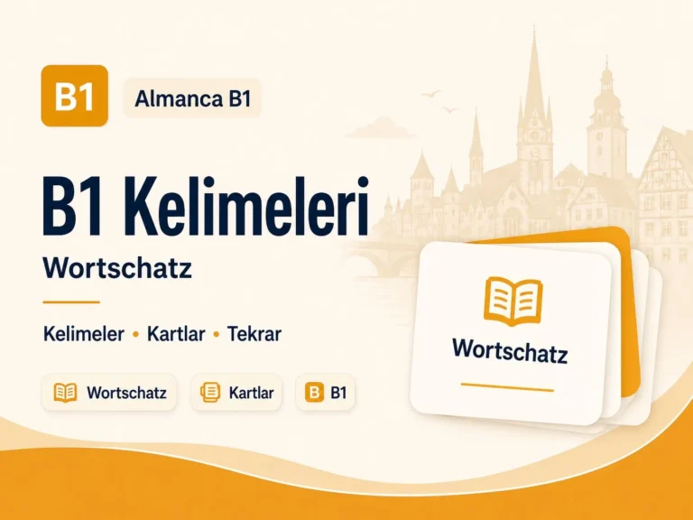 B1 Almanca kelimeleri ve Wortschatz çalışması (B1)