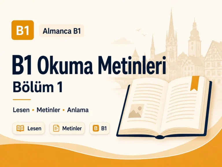 B1 Almanca okuma metinleri — Bölüm 1 / Lesen (B1)
