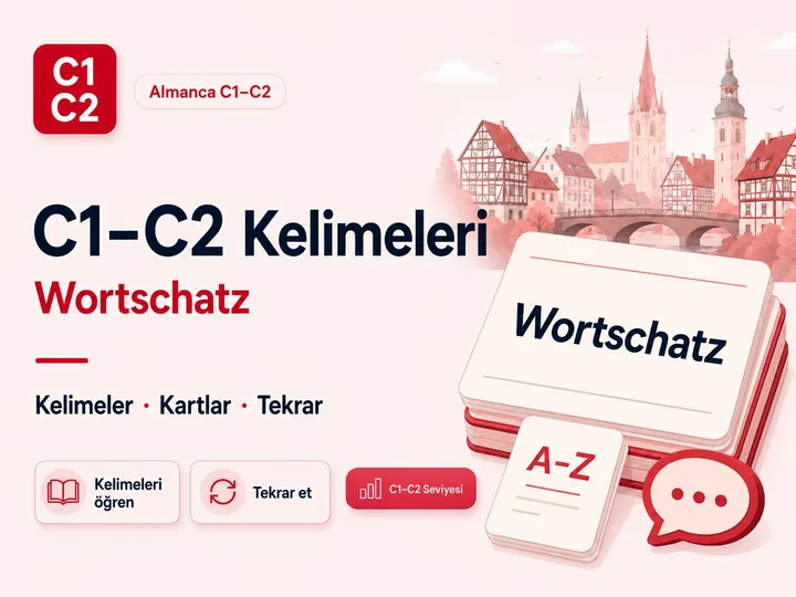 C1-C2 Almanca Kelimeleri (Wortschatz) — ileri seviye kelime listesi