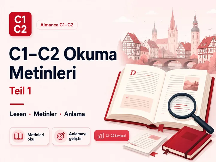 C1-C2 Almanca Okuma Metinleri Teil 1 (Lesen) — ileri seviye okuma ve anlama