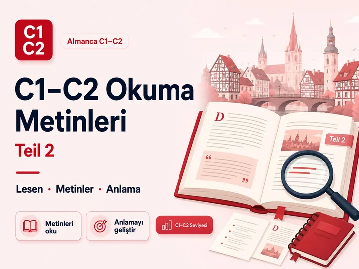 C1-C2 Almanca Okuma Metinleri Teil 2 (Lesen) — ileri seviye okuma ve anlama