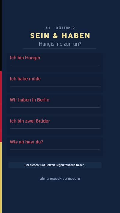 A1 örnek bölüm: sein & haben