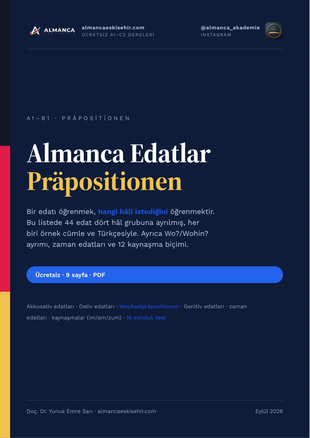 Almanca Edatlar Listesi (PDF) kapağı