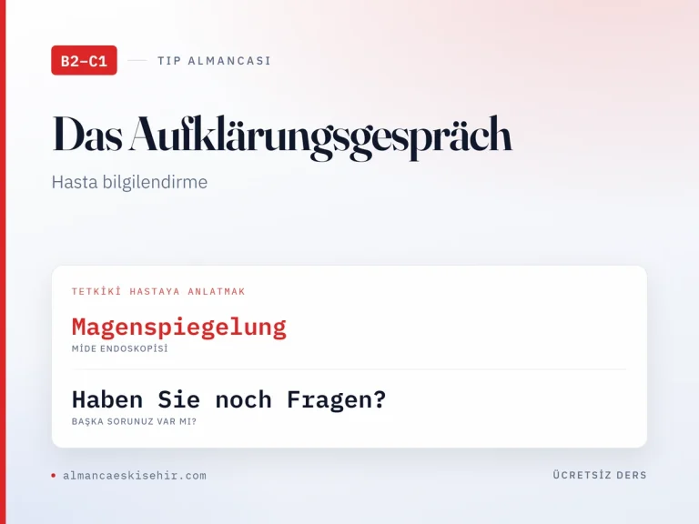 Hasta bilgilendirme kapak görseli: Magenspiegelung · Haben Sie noch Fragen?