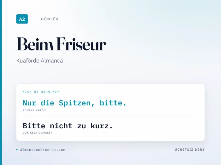 Kuaförde Almanca kapak görseli: Nur die Spitzen, bitte. · Bitte nicht zu kurz.